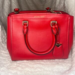 Michael Kors Benning Bag, Bright Red Medium Messenger